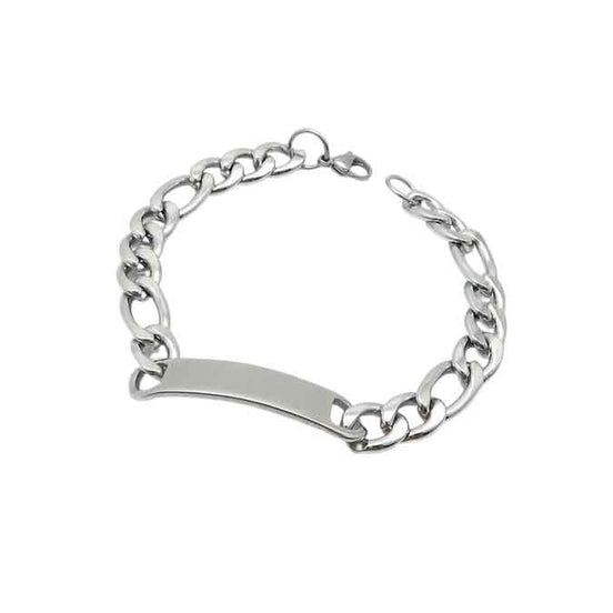 Men's Stainless Steel ID Chain Bracelet
