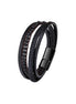 Herren-Armband aus schwarzem Mehrschichtleder
