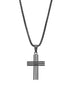 Black Geometric Cross Necklace
