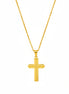Gold Textured Cross Necklace