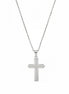 Silver Textured Cross Necklace