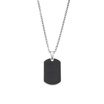 Men’s Black Dog Tag Necklace