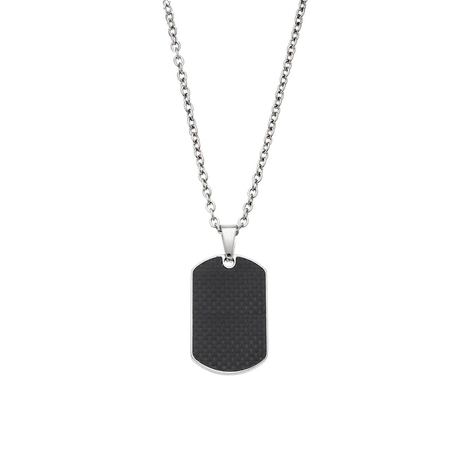 Men’s Black Dog Tag Necklace