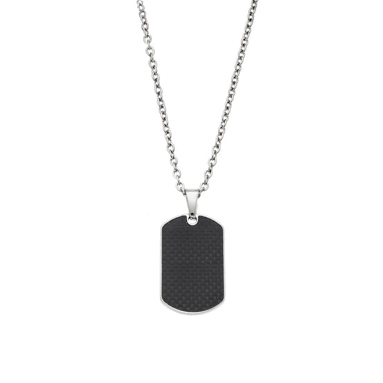 Men’s Black Dog Tag Necklace