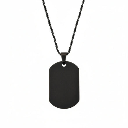 Men’s Black Dog Tag Necklace