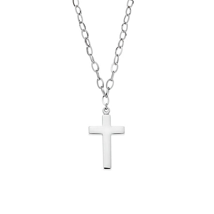 Minimal Silver Cross Necklace
