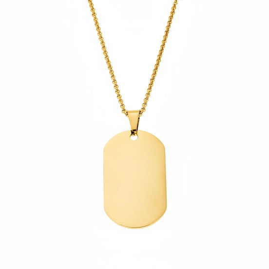 Men’s Gold Dog Tag Necklace