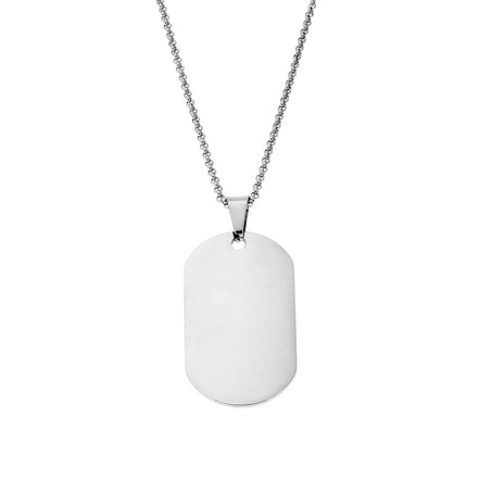 Men’s Silver Dog Tag Necklace