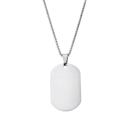 Silberne Hundemarken-Kette für Herren