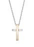 Two Tone Modern Cross Necklace