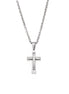 Polished Silver Cross Necklace