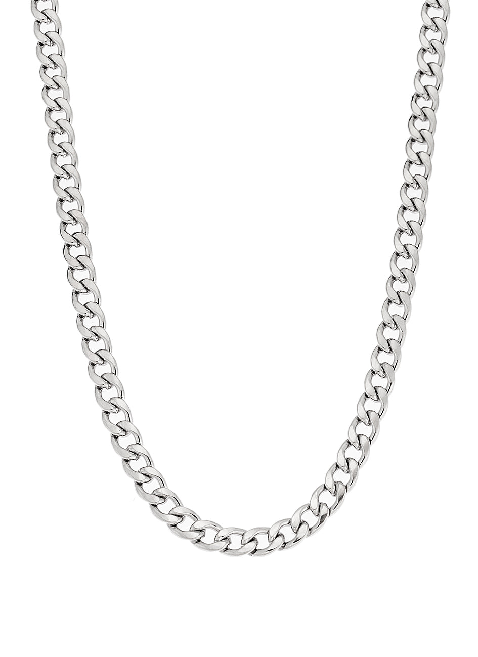 Men’s Silver Curb Chain Necklace