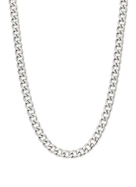 Men’s Silver Curb Chain Necklace