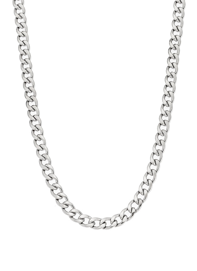 Men’s Silver Curb Chain Necklace