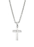 Modern Silver Cross Necklace
