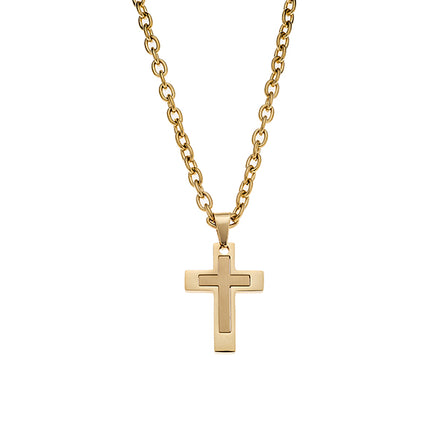 Gold Minimal Cross Necklace