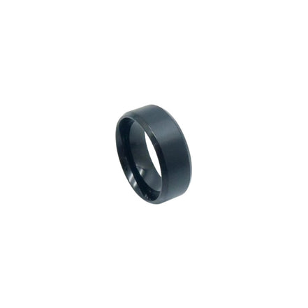 Matte Black Band Ring