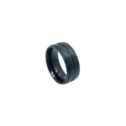 Matte Black Band Ring