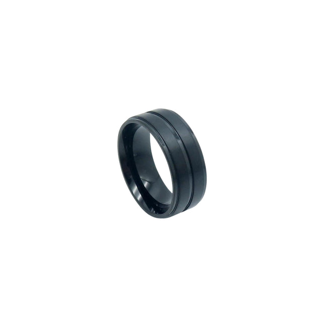 Matte Black Band Ring
