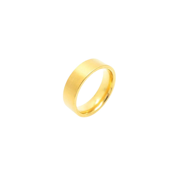 Brushed Gold Band Ring