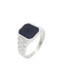 Black Detail Signet Ring