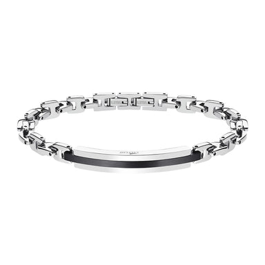 LOTUS | Men’s Stainless Steel Bracelet with Black Detail