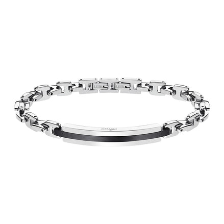 LOTUS | Herrenarmband aus Edelstahl mit schwarzen Details