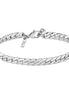 LOTUS | Men’s Stainless Steel Curb Chain Bracelet – Silver