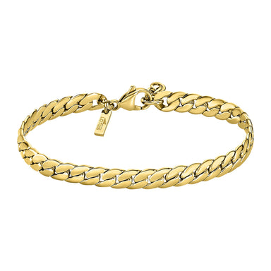 LOTUS | Men’s Stainless Steel Curb Chain Bracelet – Gold