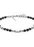 LOTUS | Men’s Bracelet with Black & Silver Stainless Steel Beads