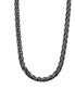 LOTUS | Men’s Stainless Steel Necklace in Black Gunmetal with Woven Chain
