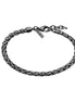 LOTUS | Men’s Stainless Steel Bracelet in Black Gunmetal with Woven Chain