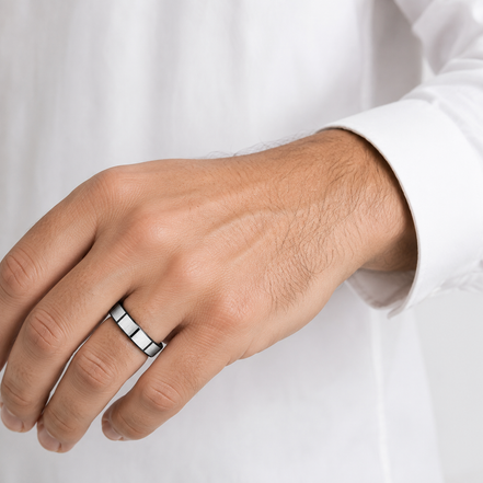 Modern Two Tone Men’s Ring